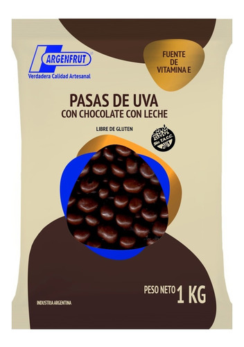 ARGENFRUT Pasas de Uva con Chocolate x 1kg.