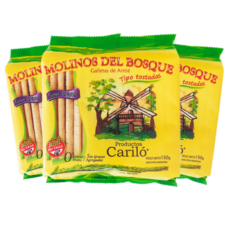 Carilo Molinos Del Bosque Galletas De Arroz 3ud Oferta!!