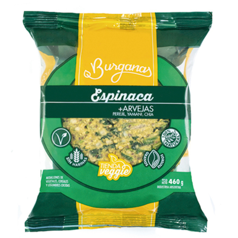 BURGANAS Espinaca Y Arvejas x 460g